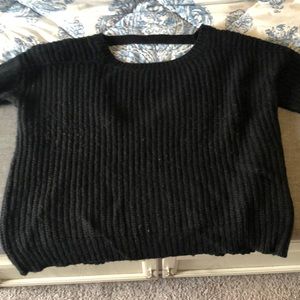 Express black sweater with low back cut out